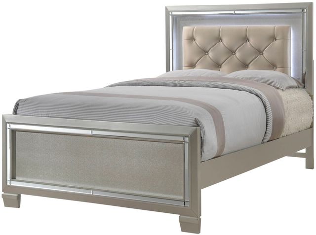 Elements International Platinum 3-Piece Champagne Full Youth Bedroom Set-1