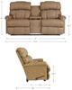 La-Z-Boy® Pinnacle Navy Manual Wall Reclining Loveseat with Console-2