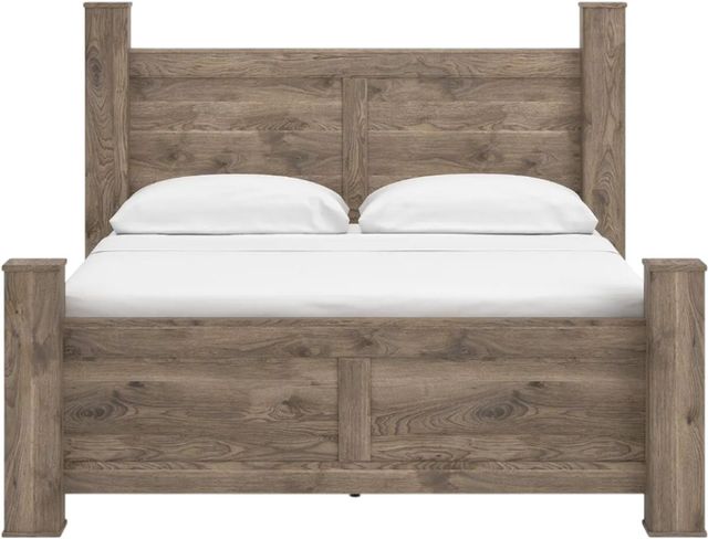 Signature Design by Ashley® Rusticott 2-Piece Brown King Poster Bedroom Set-3
