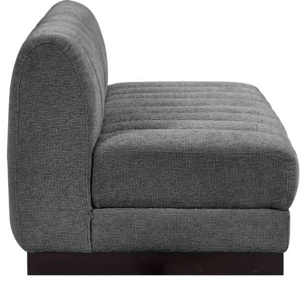 Meridian Furniture Quinn 2-Piece Gray Modular Armless Sofa-2