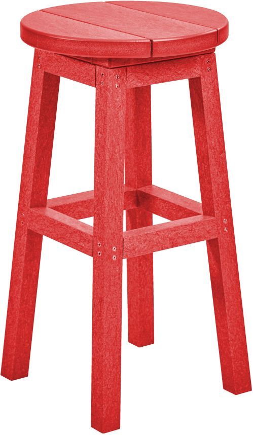 C R Plastics Generation Line Red Counter Stool-0