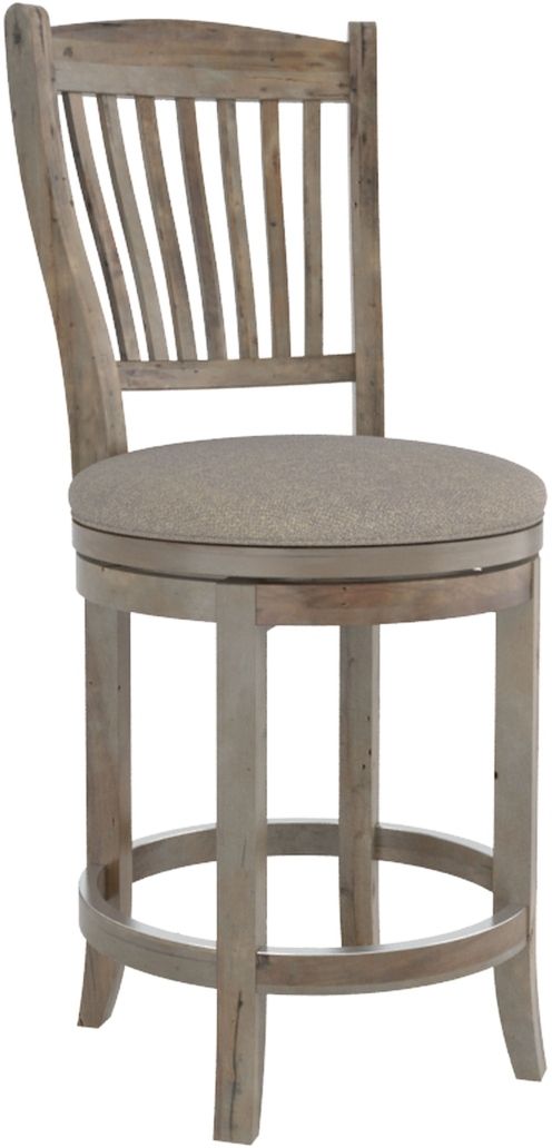 Canadel Champlain Shadow Washed Upholstered Swivel Stool-0