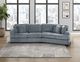 Homelegance® Warwick 2-Piece Gray Crurved Sectional-1