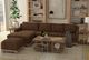 International Furniture Direct Samba Chocolate Brown Ottoman-1