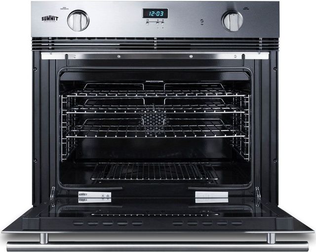 Summit® 30" Stainless Steel Single Gas Wall Oven-1