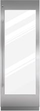 Sub-Zero® 30" Integrated Stainless Steel Wine Storage Door Panel with Tubular Handle and Lock-0