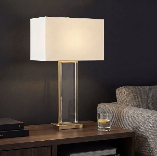 Uttermost® Stambaugh Antique Brass Crystal Table Lamp-2