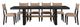 Steve Silver Co. Aubrey 7-Piece Black/Brown Dining Table Set | Big ...
