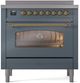 Ilve® Nostalgie II Series 36" Blue Grey Pro Style Induction Range-2
