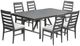 Intercon Navarro 7-Piece Mocha Aluminum/Fabric Outdoor Dining Table Set with Ladder Back Chairs-0