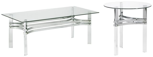 Signature Design by Ashley® Braddoni 2-Piece Chrome Living Room Table Set-0