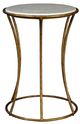 Furniture Classics Haines White Side Table with Gold Base-0