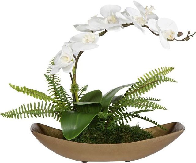 Uttermost® Transcend Antique Brass Orchid Centerpiece-2