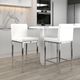 Inspire™ Porto White/Chrome 26" Counter Stool, Set Of 2-1