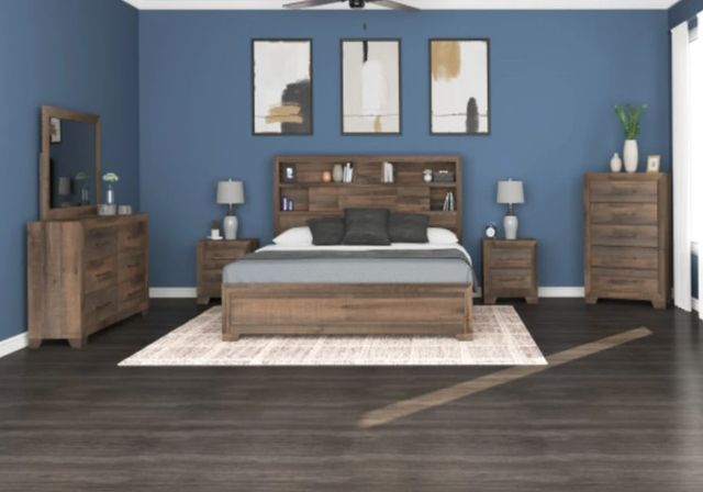 Emerald Home Peyton Brown King Bookcase Bed-1