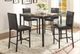 Homelegance® Tempe Hued Brown Counter Height Table with Black Metal Legs-1