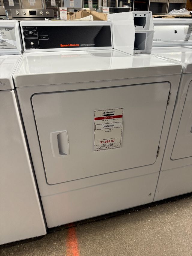 Speed Queen® Commercial 7.0 Cu. Ft. White Coin Slide Front Load Electric Dryer-0