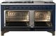 Ilve® Majestic III 60" Midnight Blue Pro Style Dual Fuel Natural Gas Range with Solid Door and Burnished Trim-4