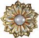 A & B Home Gold Flower Mirror -0