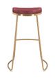 Zuo® Bree Burgundy and Gold Set of 2 Bar Stool-1