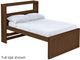 Crate Designs™ Furniture Brindle Queen Captain's Bookcase Bed-0