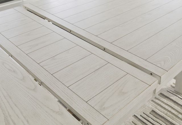 Signature Design by Ashley® Robbinsdale Antique White Counter Height Dining Extension Table-4