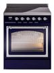 Ilve® Nostalgie II Noblesse 30'' Midnight Blue Pro Style Induction Range with Chrome Trim-0