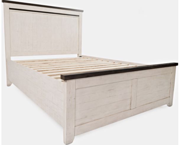 Jofran Inc. Madison County Vintage White Panel Bed-0