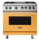 Viking® 5 Series 36'' Daffodil Pro Style Dual Fuel Range with Griddle-0