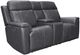 Flexsteel® Amelia Charcoal Power Reclining Loveseat with Console-0