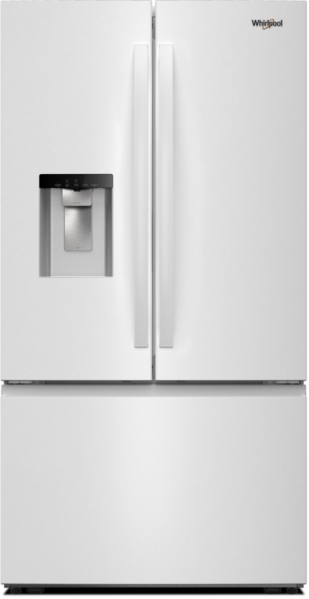 Whirlpool® 36" 29.6 Cu. Ft. White French Door Refrigerator with In-Door Water Dispenser and Ice Maker-0