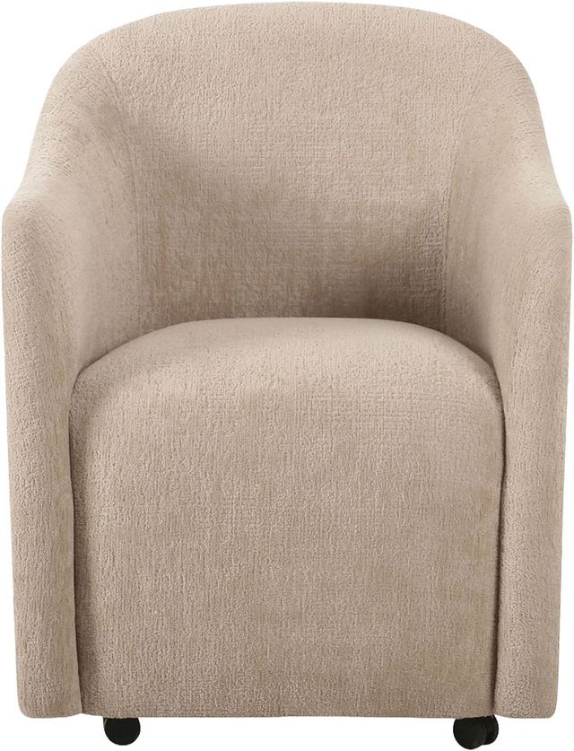 Moe's Home Collection Drava Beige Rolling Dining Chair-1