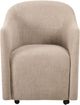 Moe's Home Collection Drava Beige Rolling Dining Chair-1