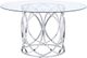 Elements International Merlin Glass Top Round Dining Table with Chrome Base-3