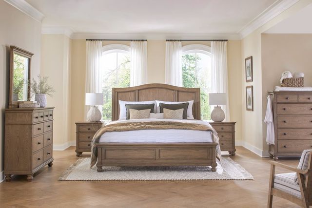 aspenhome® Oxford Tan King Sleigh Bed-1