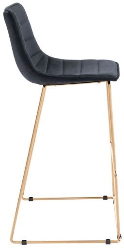 Zuo® Modern Adele 2-Piece Black/Gold Bar Chairs-2