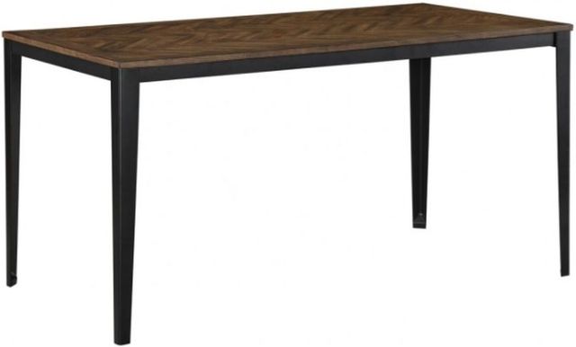 Winners Only® Maxwell Brown Top Counter Dining Table with Black Metal Base-0