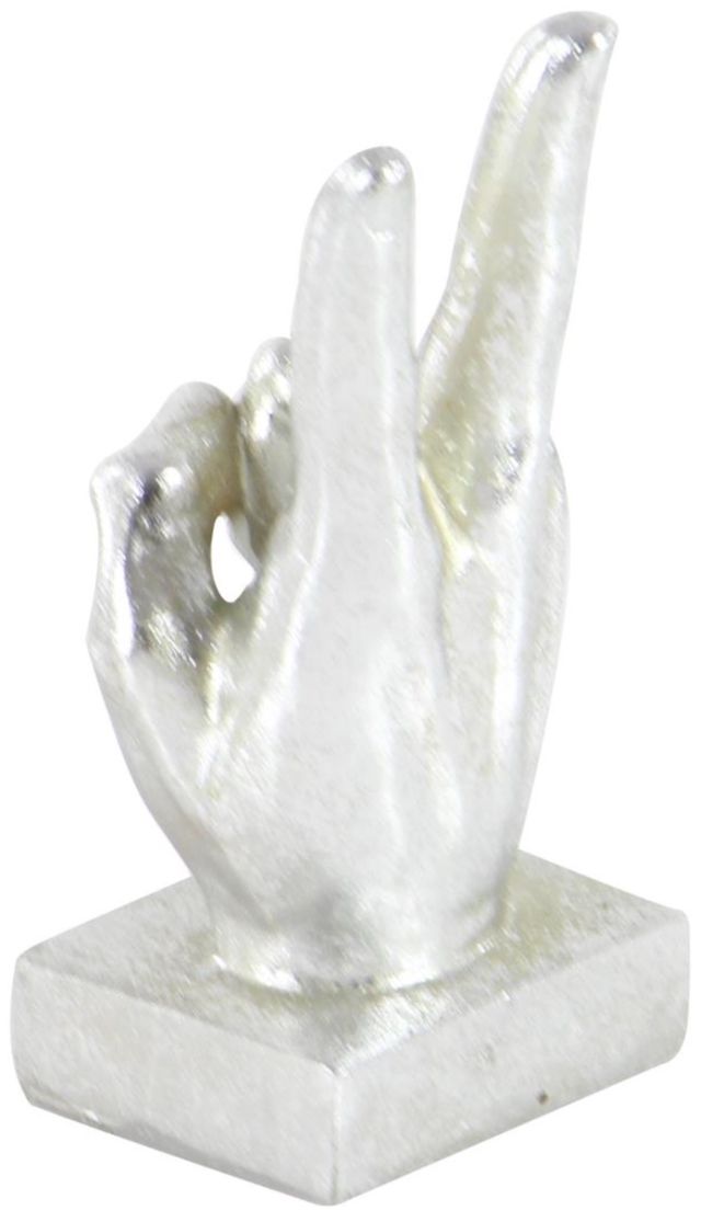 Deco Marche CosmoLiving by Cosmopolitan 3-Piece Silver Hands Sculpture-2