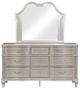 Coaster® Evangeline Silver Oak 9-Drawer Dresser with Mirror-1