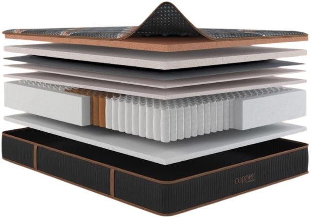 Copper by Spring Air® 17" Hybrid Firm Euro Top King Mattress-2
