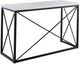 Steve Silver Co. Skyler White Rectangular Sofa Table with Black Base-0