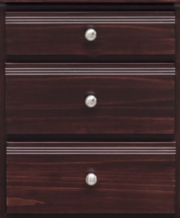 Mako Wood Furniture Soho Brown 2 and 1/2-Drawer Nightstand-1