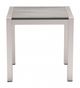 Zuo® Modern Cosmopolitan Brushed Aluminum Side Table-2