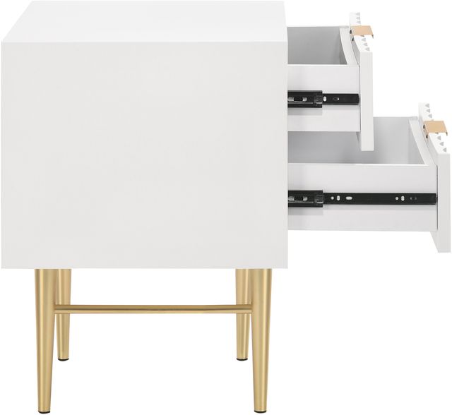 Meridian Furniture Modernist White Gloss Nightstand-3