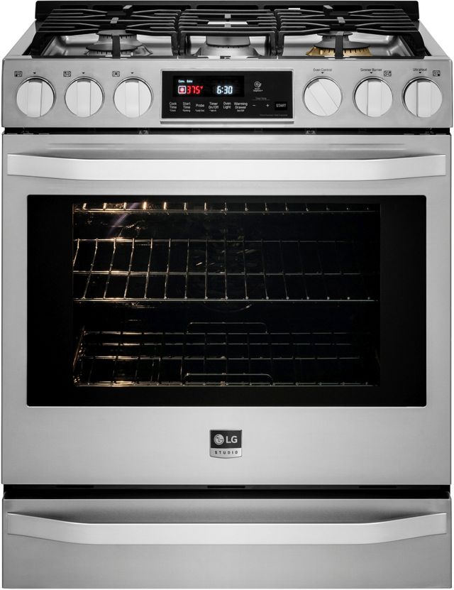 LG Studio 30" Stainless Steel Slide in Gas Range
