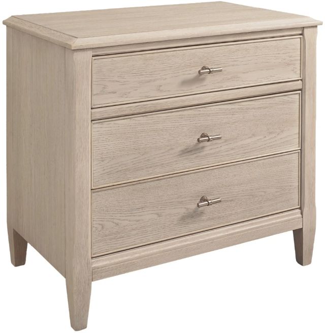Riverside Furniture Carmella Pebble Oak 3-Drawer Nightstand-0