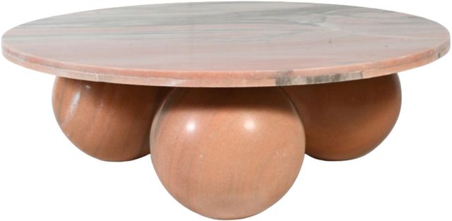 Meridian Furniture Spherical Pink Marble Coffee Table-0