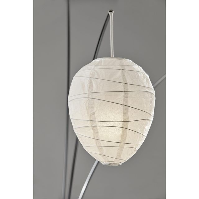 Adesso® Belle Brushed Steel Arc Lamp-1