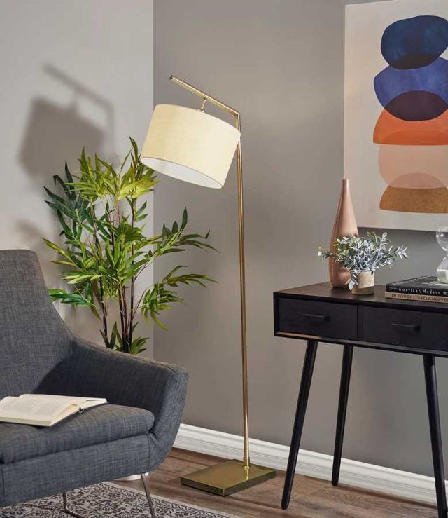 Adesso® Reynolds Antique Brass Floor Lamp-2