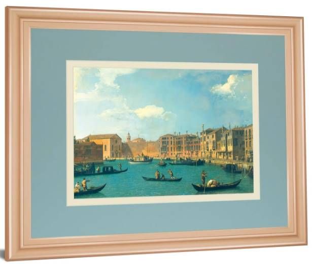 Classy Art View of the Canal of Santa Chiara by Antonia Canaletto Wall Art-1